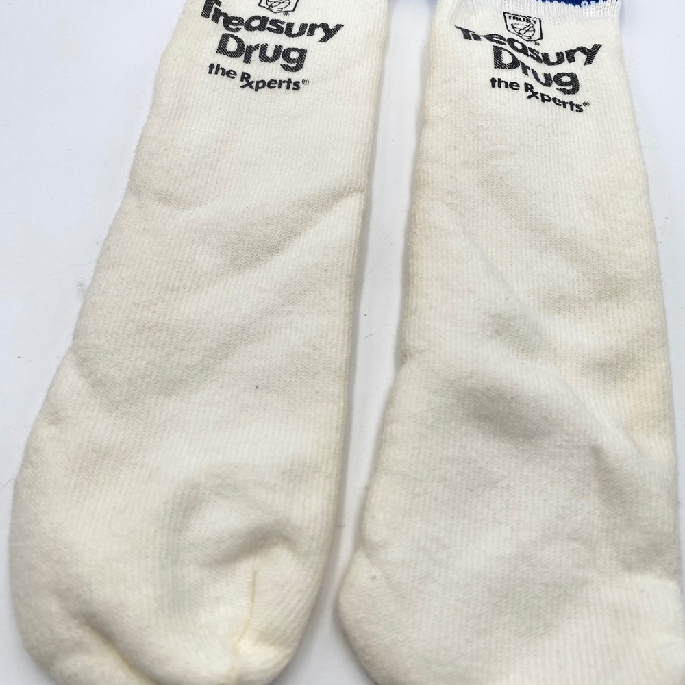 Vintage Atlanta Braves Crew Tall Socks Treasury Logo Retro Athletic - Picture 5 of 6